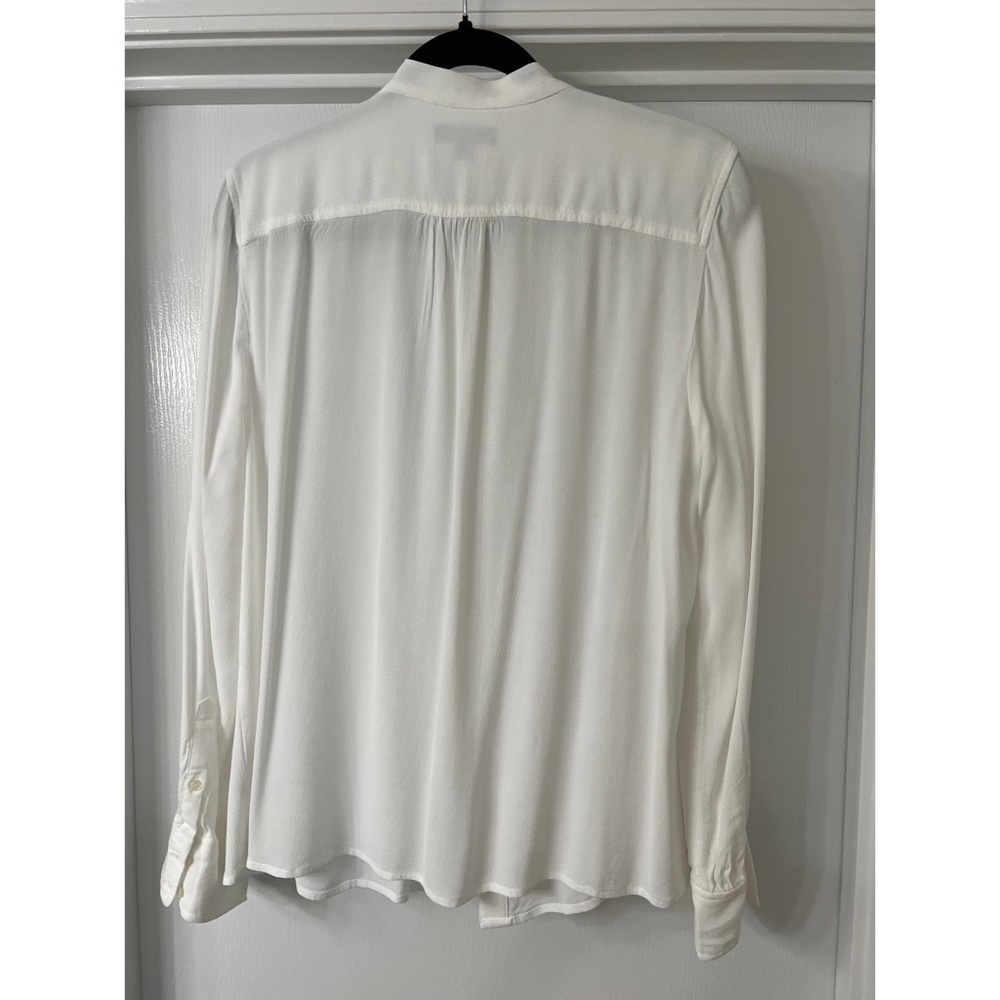 J. Crew Tie Neck Secretary Button-Down  Blouse Size Large - Picture 5 of 7